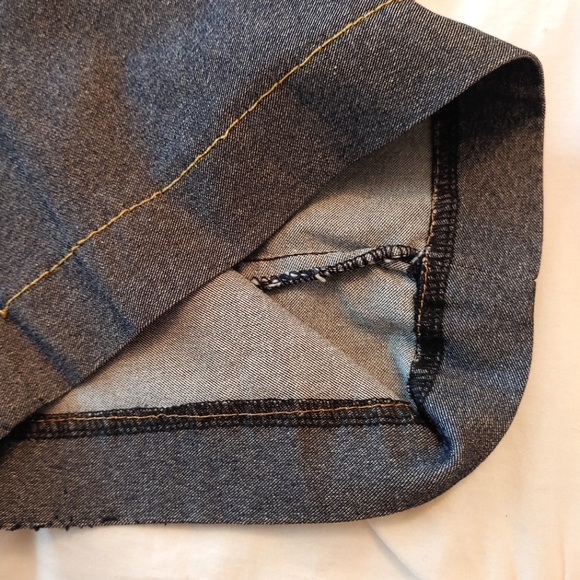 Donna Y2k shiny blue grey copped flared trouser pants. Size 8 - Picture 13 of 13